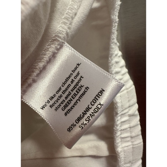 Eileen Fisher Women's Capri Pants White SzM 95 Org Cot 5 Sp Beach Brunch Boating - Picture 9 of 10
